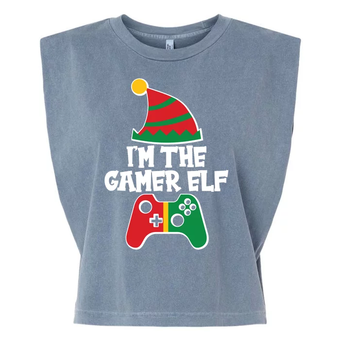 Cool Christmas I'm The Gamer Elf Garment-Dyed Women's Muscle Tee