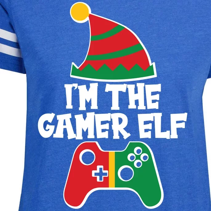 Cool Christmas I'm The Gamer Elf Enza Ladies Jersey Football T-Shirt