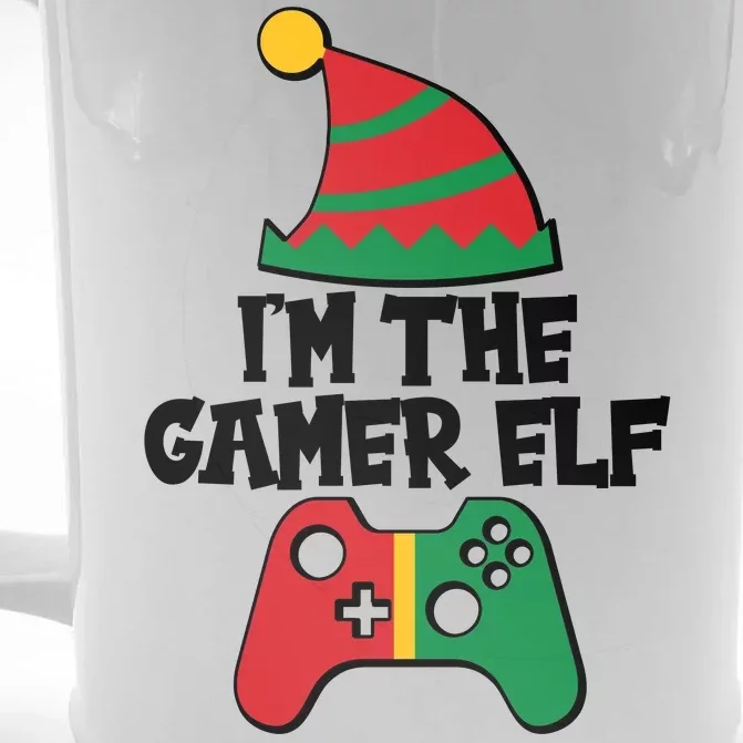 Cool Christmas I'm The Gamer Elf Front & Back Beer Stein