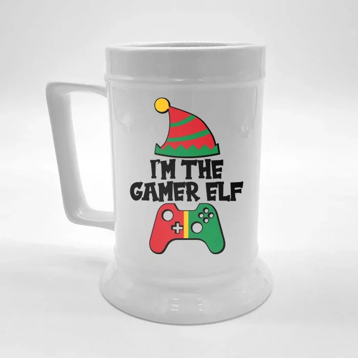 Cool Christmas I'm The Gamer Elf Front & Back Beer Stein