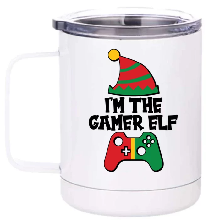 Cool Christmas I'm The Gamer Elf Front & Back 12oz Stainless Steel Tumbler Cup