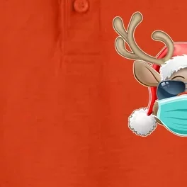 Cool Christmas Rudolph Red Nose Reindeer Mask 2020 Quarantined Dry Zone Grid Performance Polo