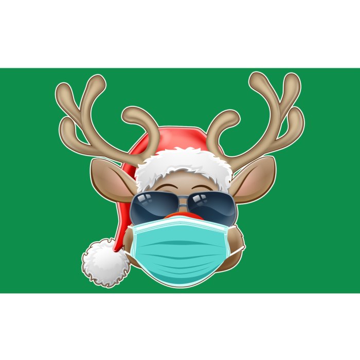 Cool Christmas Rudolph Red Nose Reindeer Mask 2020 Quarantined Bumper Sticker