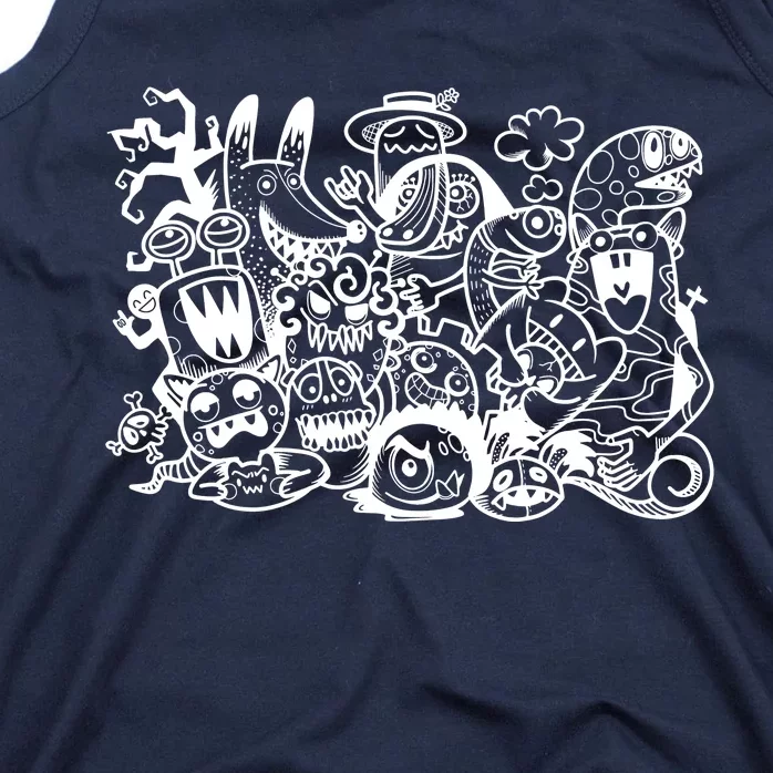 Cool Classic Cartoonish Character Group Tank Top