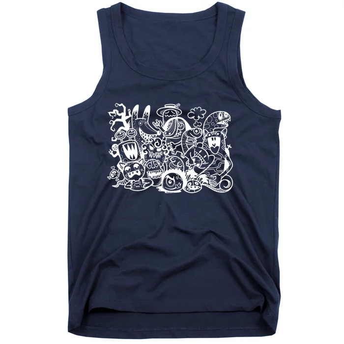 Cool Classic Cartoonish Character Group Tank Top