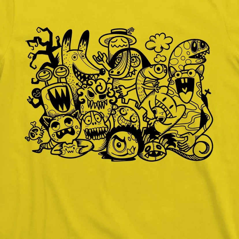 Cool Classic Cartoonish Character Group T-Shirt