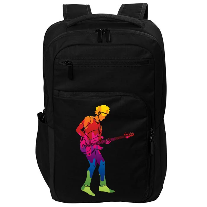 Cool Colorful Music Guitar Guy Impact Tech Backpack