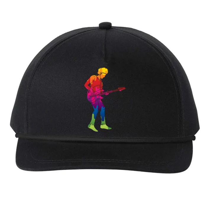 Cool Colorful Music Guitar Guy Snapback Five-Panel Rope Hat