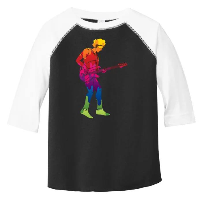 Cool Colorful Music Guitar Guy Toddler Fine Jersey T-Shirt