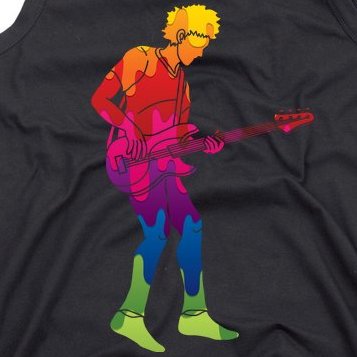 Cool Colorful Music Guitar Guy Tank Top