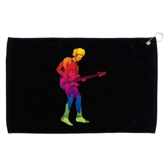 Cool Colorful Music Guitar Guy Grommeted Golf Towel