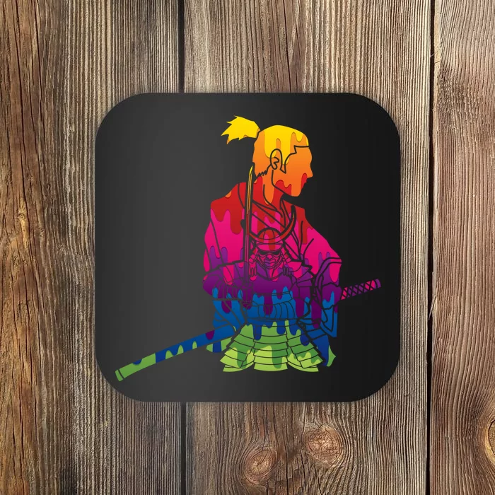 Cool Colorful Samurai Katana Coaster