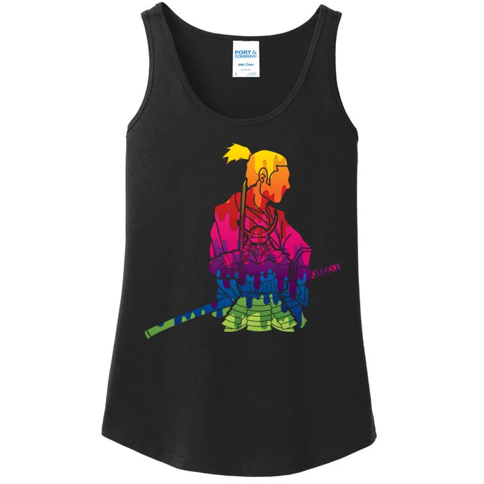 Cool Colorful Samurai Katana Ladies Essential Tank