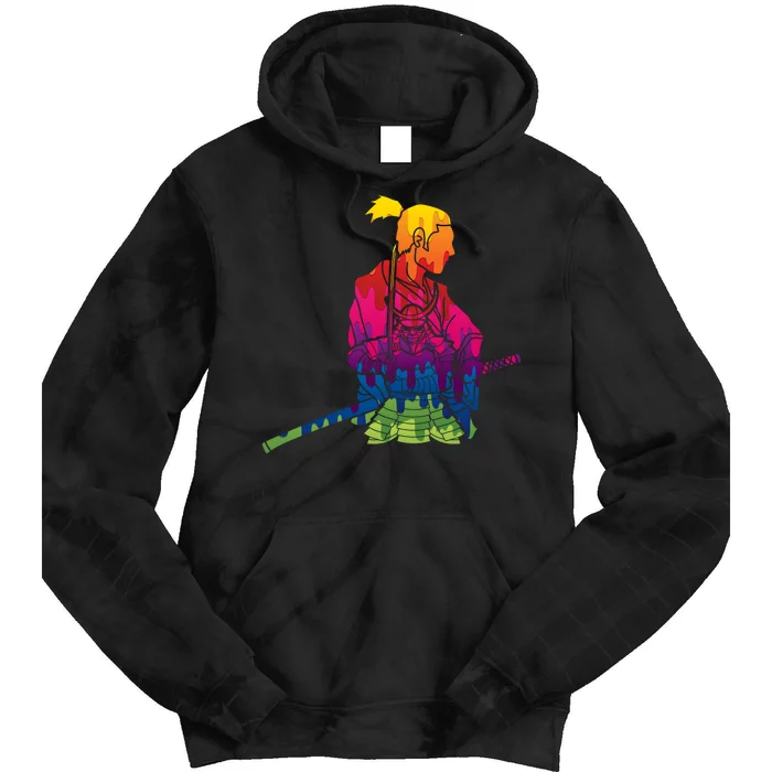 Cool Colorful Samurai Katana Tie Dye Hoodie