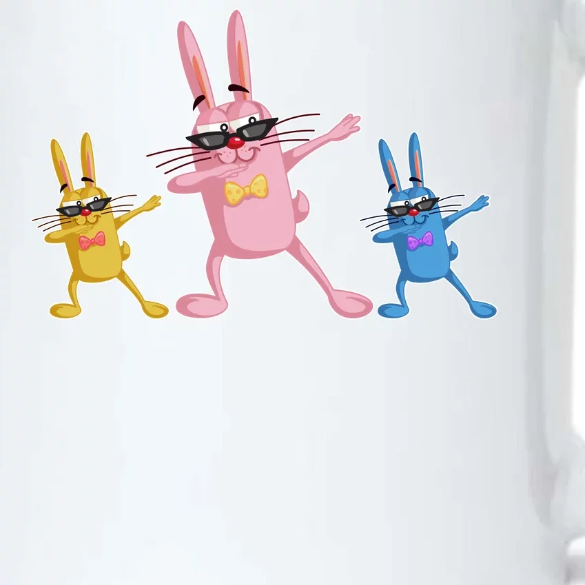 Cool Dabbing Easter Bunnies Black Color Changing Mug