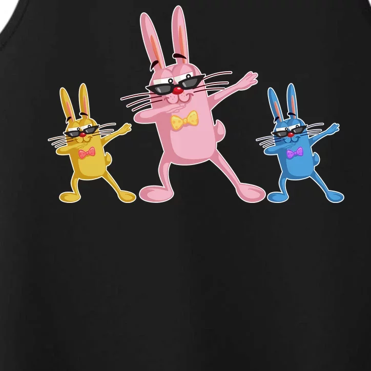 Cool Dabbing Easter Bunnies Performance Tank