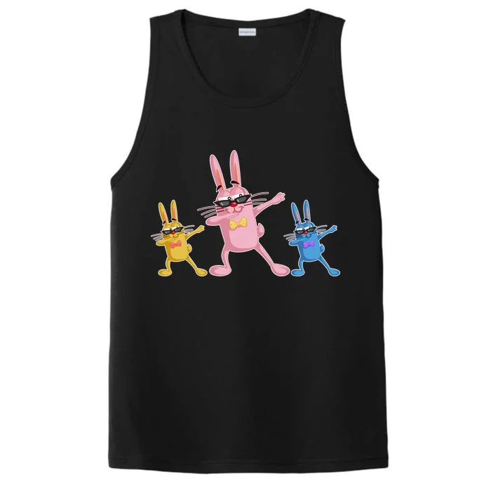 Cool Dabbing Easter Bunnies Performance Tank