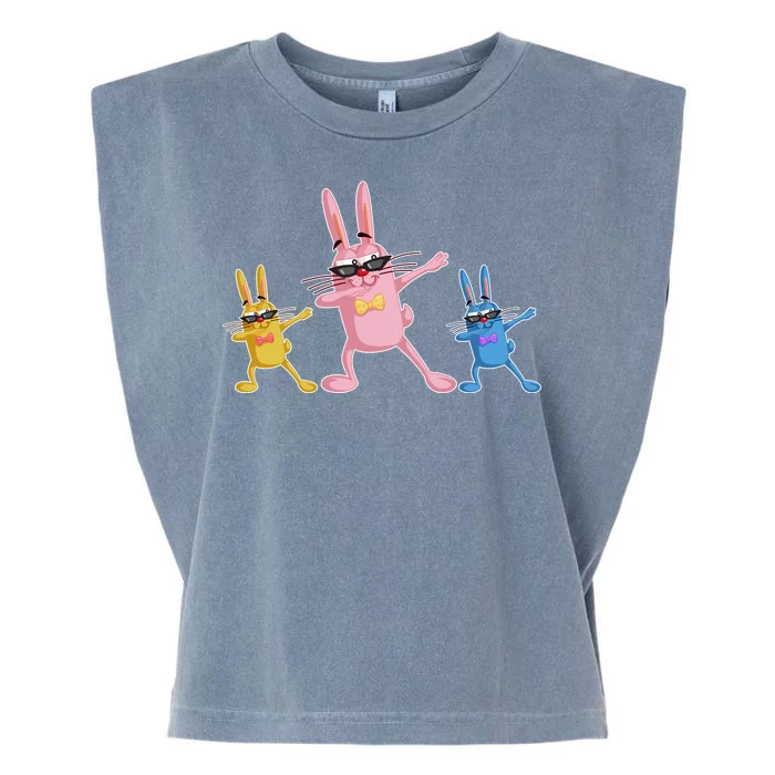 Cool Dabbing Easter Bunnies Garment-Dyed Women's Muscle Tee