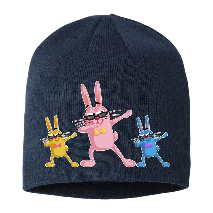 Cool Dabbing Easter Bunnies 8 1/2in Sustainable Knit Beanie