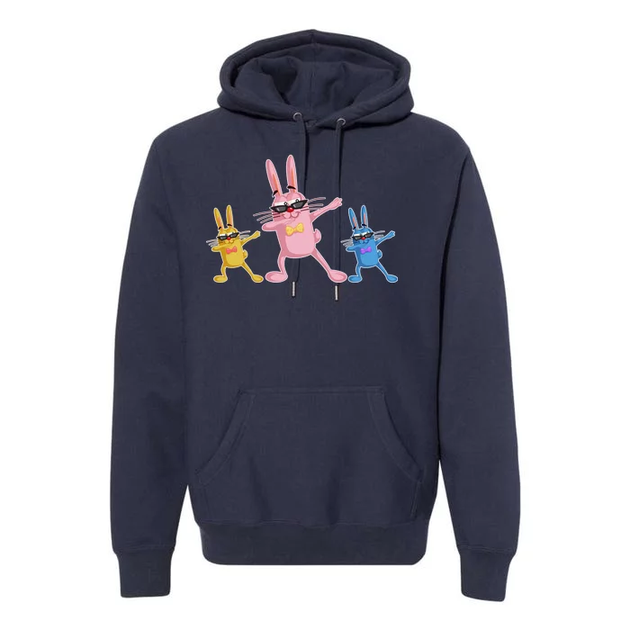 Cool Dabbing Easter Bunnies Premium Hoodie