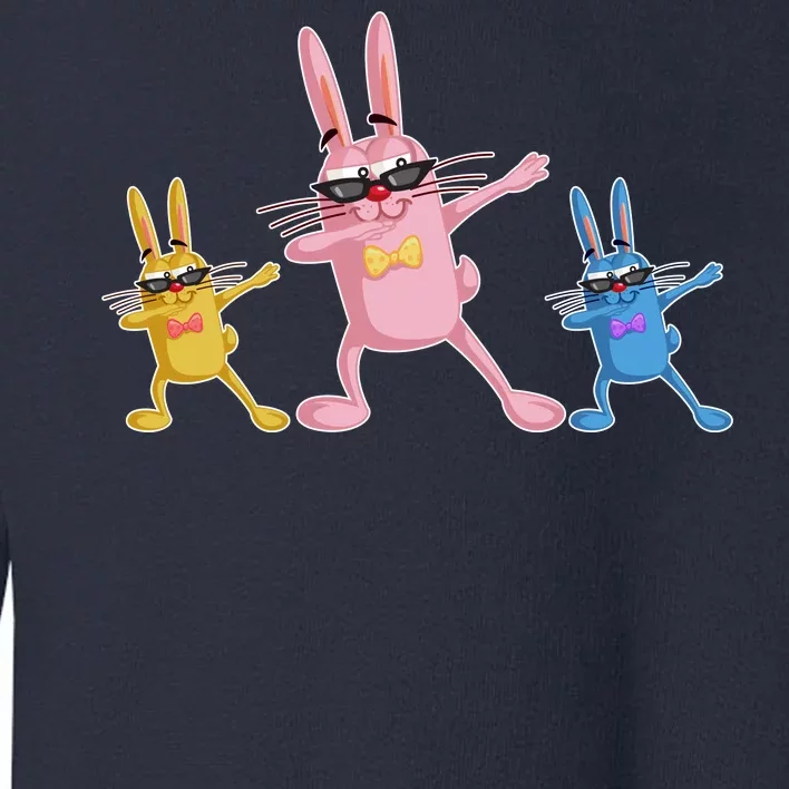 Cool Dabbing Easter Bunnies Toddler Sweatshirt