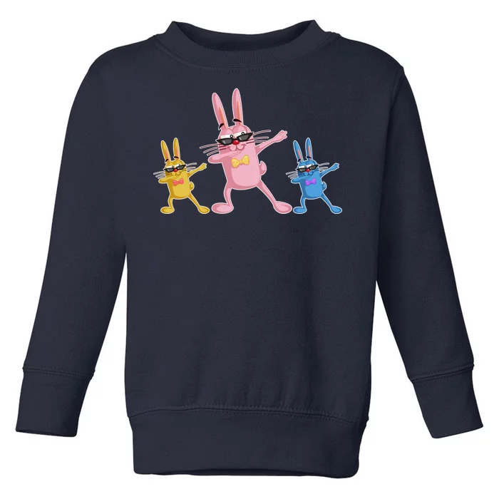 Cool Dabbing Easter Bunnies Toddler Sweatshirt