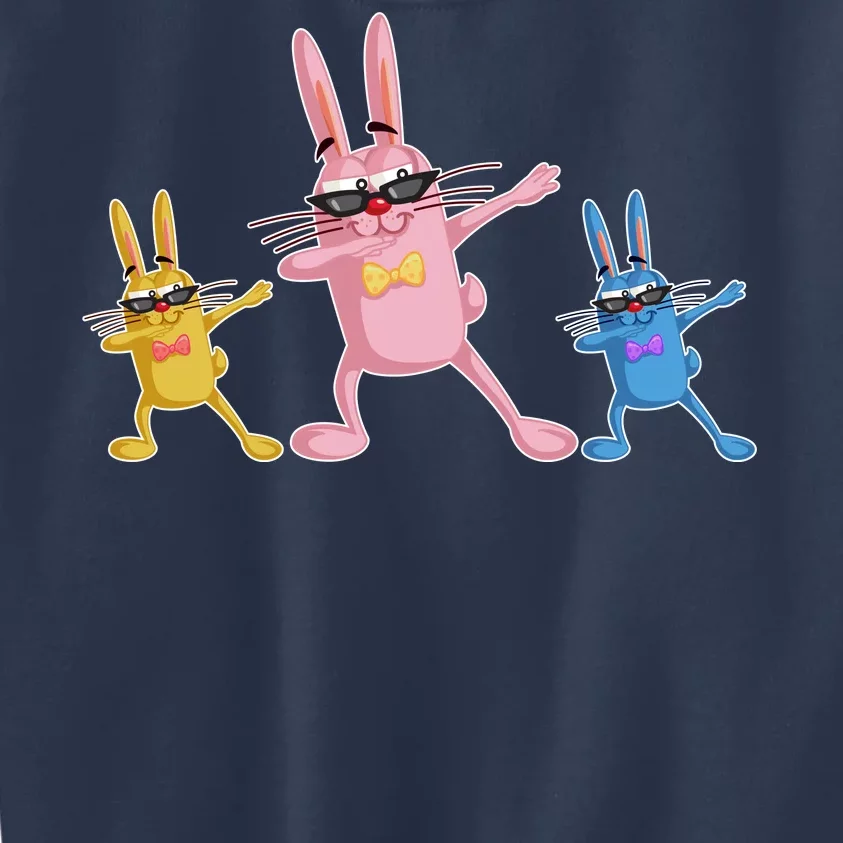 Cool Dabbing Easter Bunnies Kids Sweatshirt