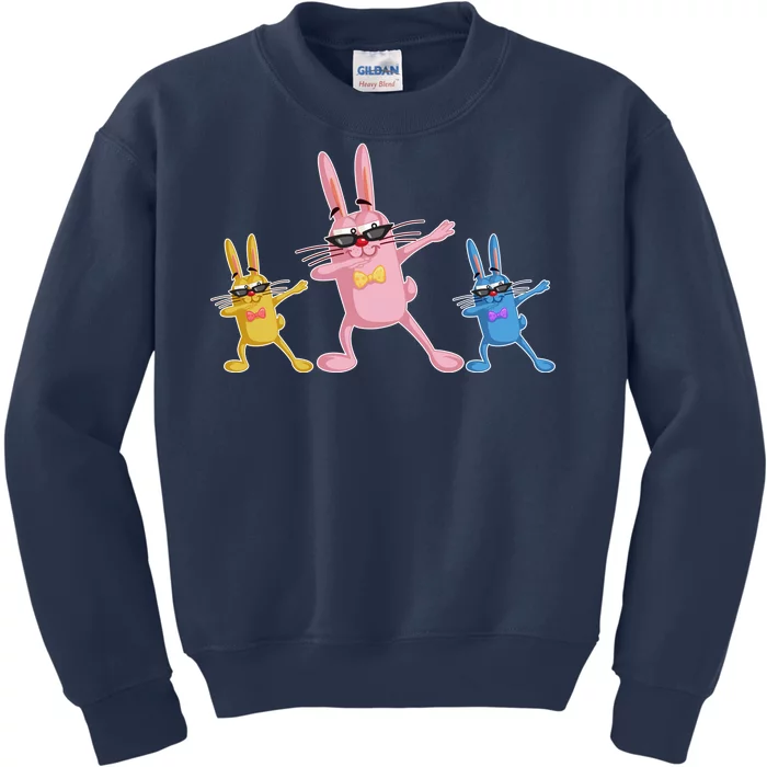 Cool Dabbing Easter Bunnies Kids Sweatshirt