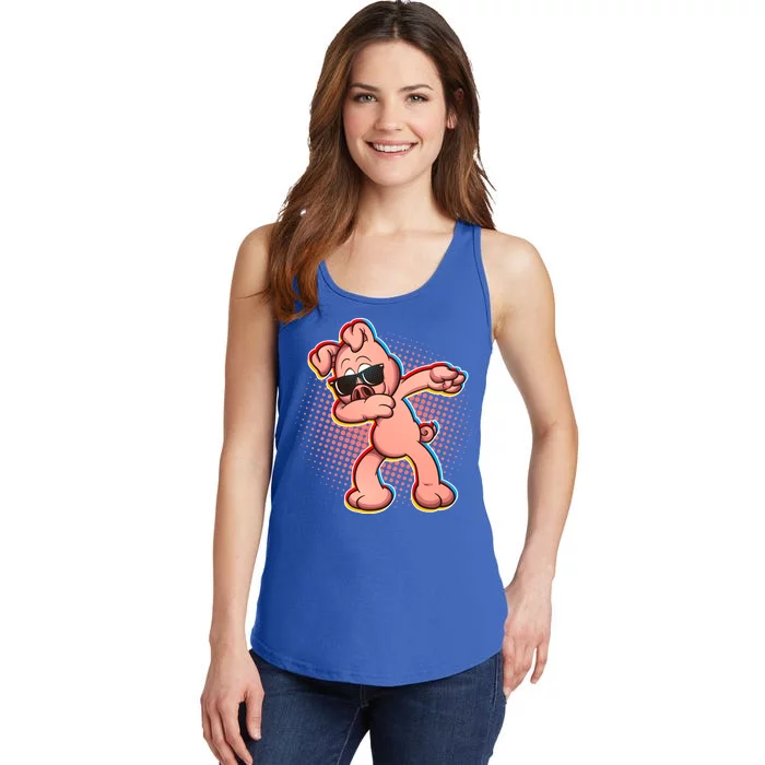 Cool Dabbing Pig Ladies Essential Tank