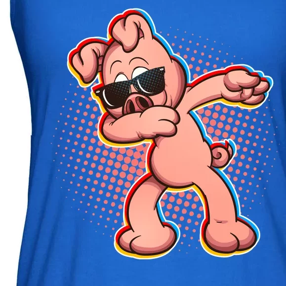 Cool Dabbing Pig Ladies Essential Flowy Tank