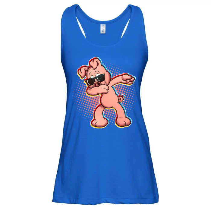 Cool Dabbing Pig Ladies Essential Flowy Tank