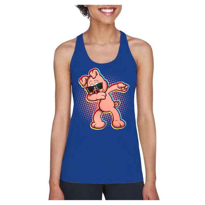 Cool Dabbing Pig Women's Racerback Tank