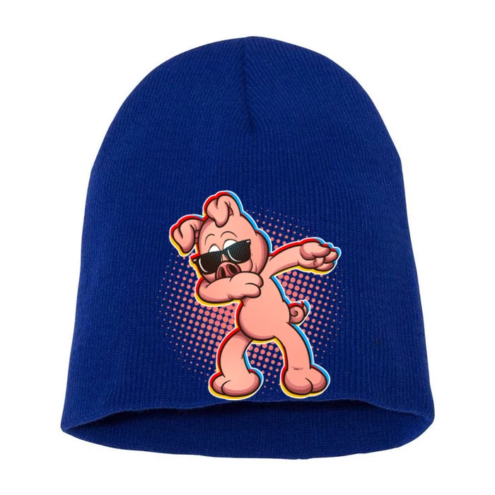 Cool Dabbing Pig Short Acrylic Beanie