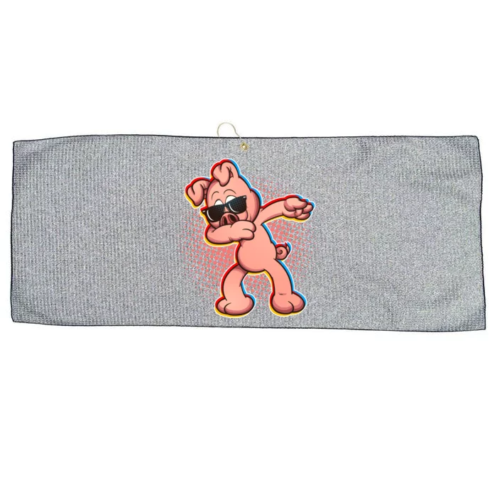 Cool Dabbing Pig Large Microfiber Waffle Golf Towel