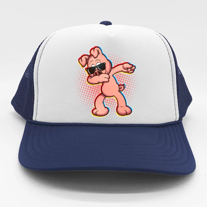 Cool Dabbing Pig Trucker Hat