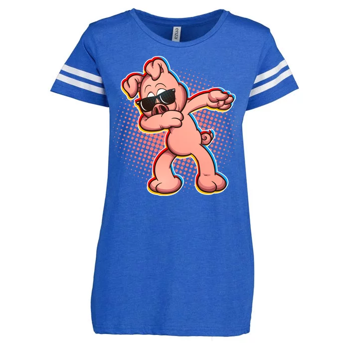 Cool Dabbing Pig Enza Ladies Jersey Football T-Shirt