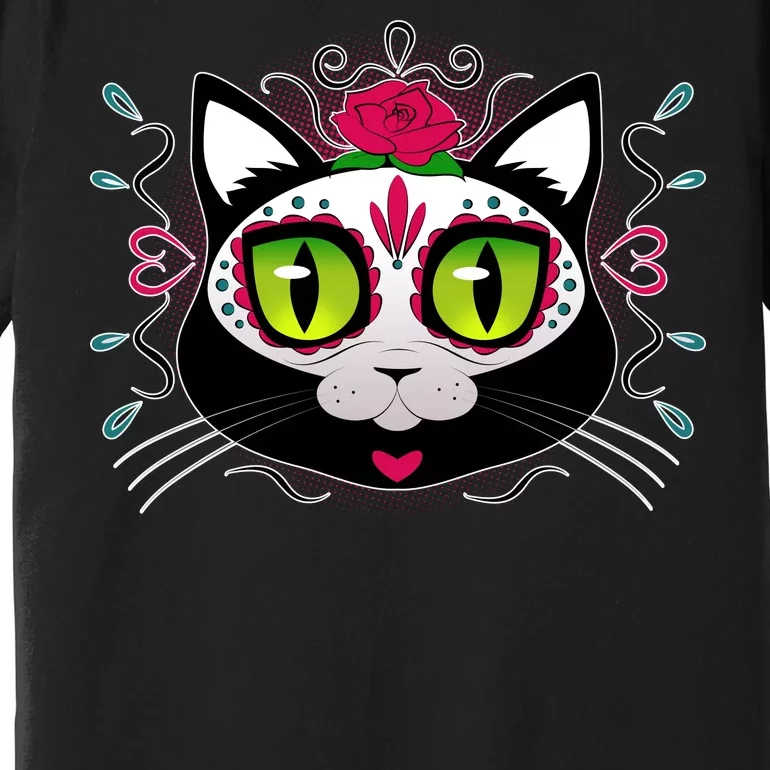 Cool Day Of The Dead Cat Premium T-Shirt