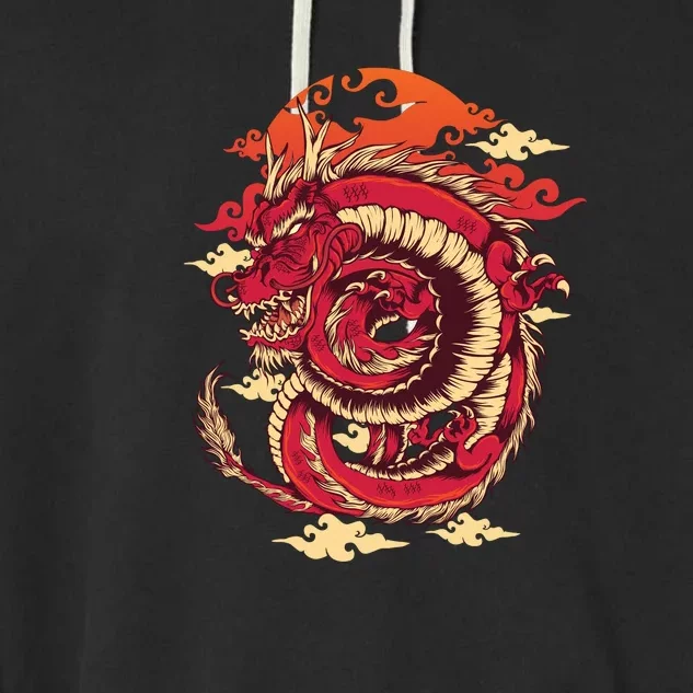 Cool Dragon Cloud design Garment-Dyed Fleece Hoodie