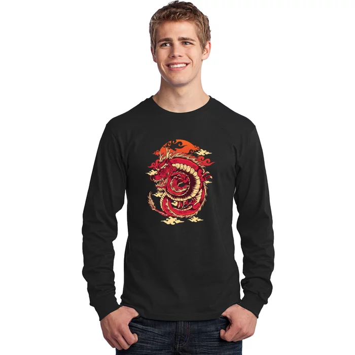 Cool Dragon Cloud design Long Sleeve Shirt