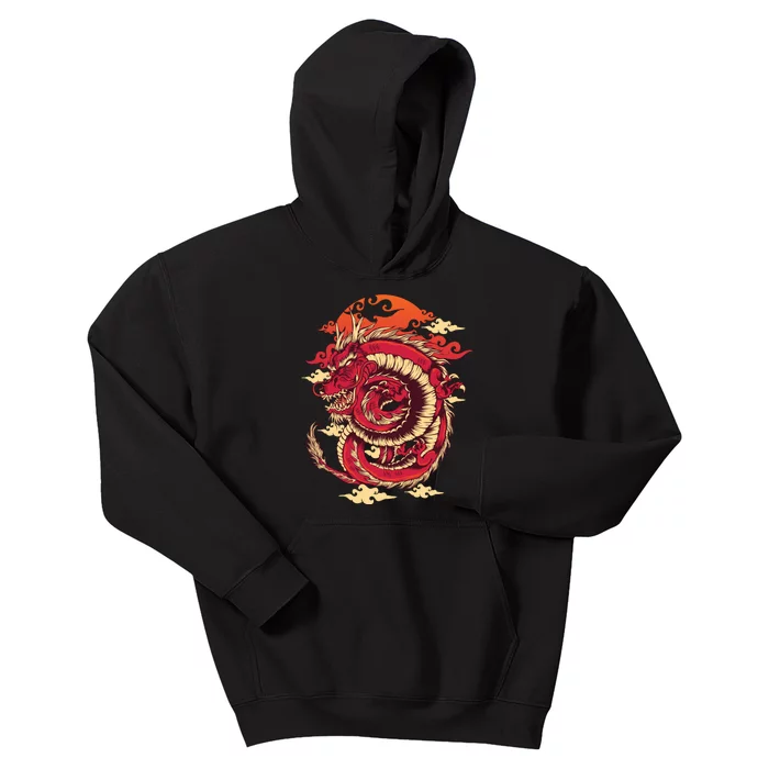 Cool Dragon Cloud design Kids Hoodie