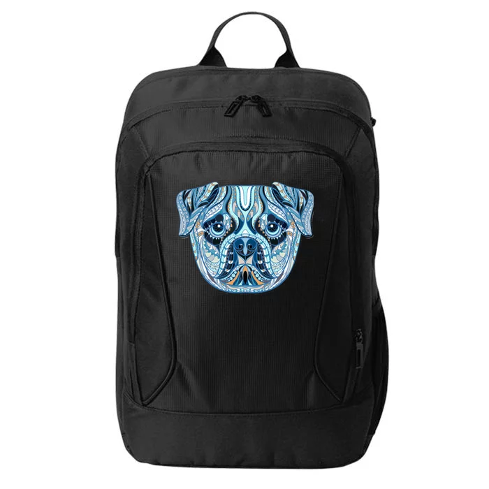 Cool Ethnic Trippy Pug Dog Face City Backpack