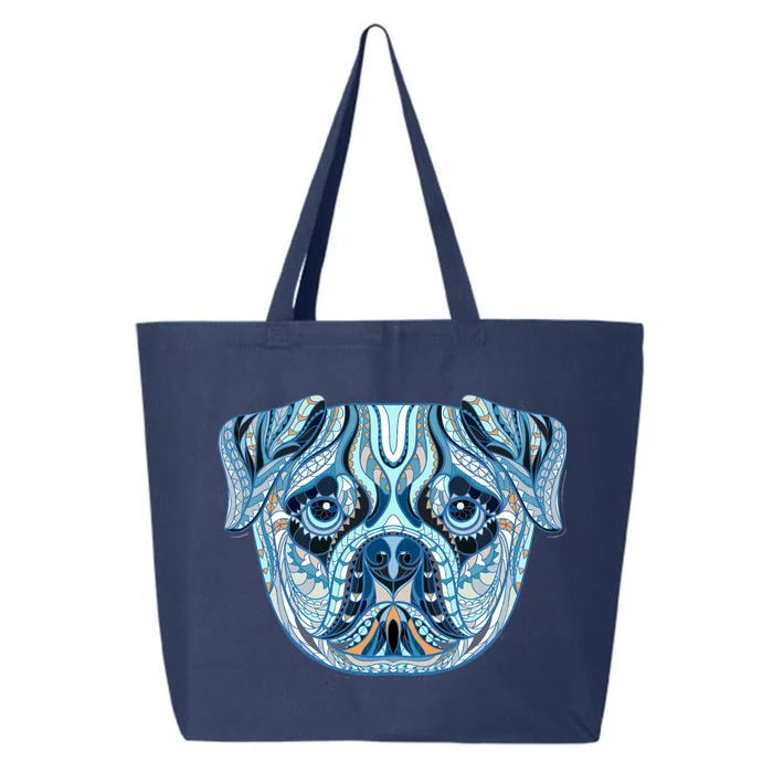 Cool Ethnic Trippy Pug Dog Face 25L Jumbo Tote