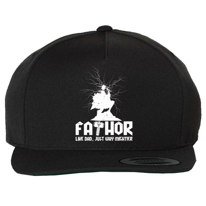 Cool Father's Day Mighty FATHOR Wool Snapback Cap