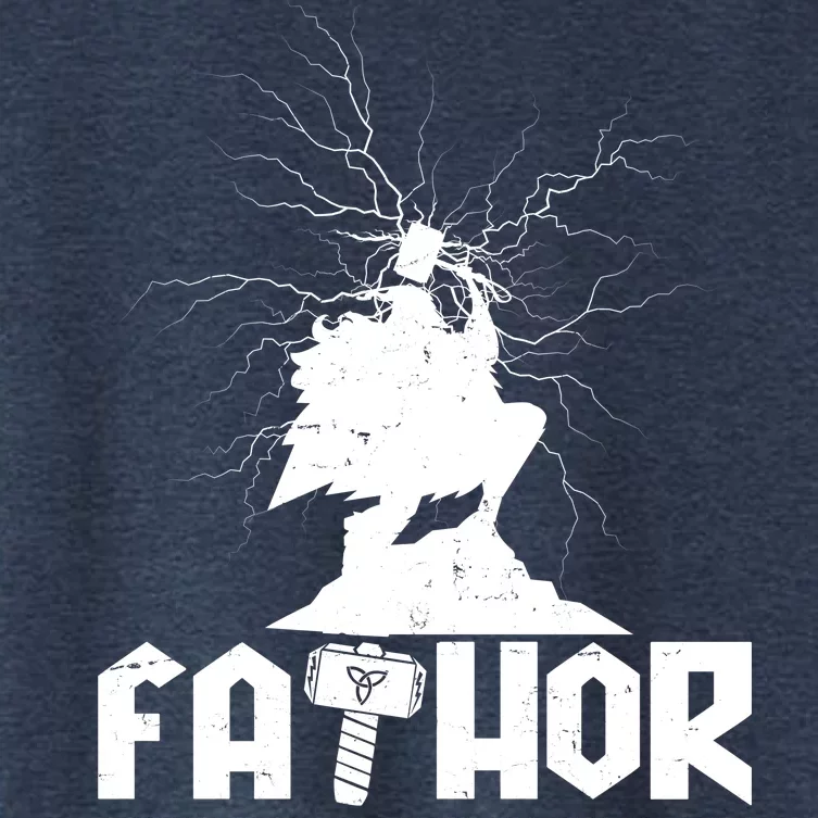 Cool Father's Day Mighty FATHOR Women's Crop Top Tee