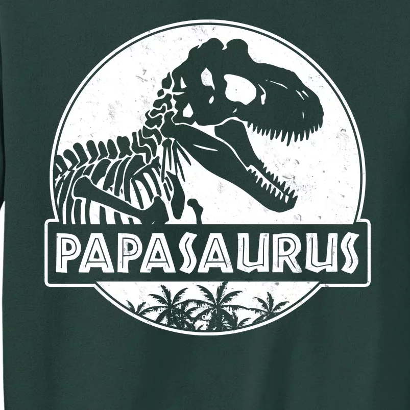 Cool Father's Day Papasaurus Emblem Sweatshirt