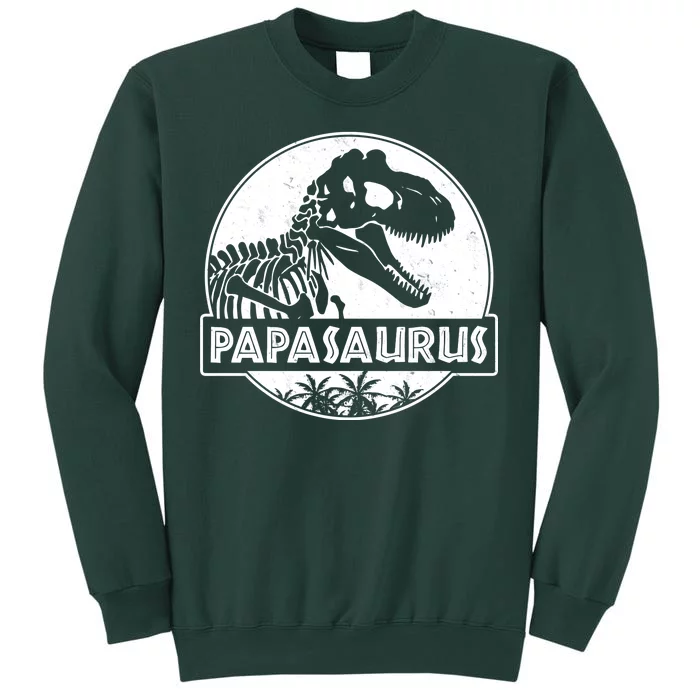 Cool Father's Day Papasaurus Emblem Tall Sweatshirt