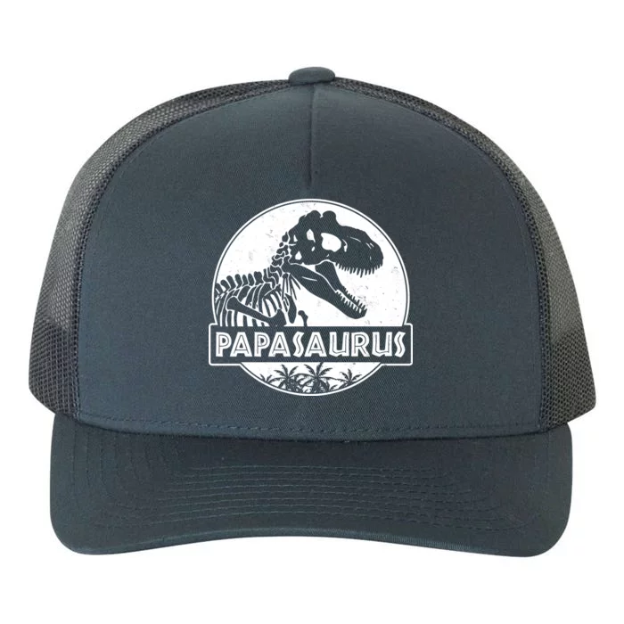 Cool Father's Day Papasaurus Emblem Yupoong Adult 5-Panel Trucker Hat