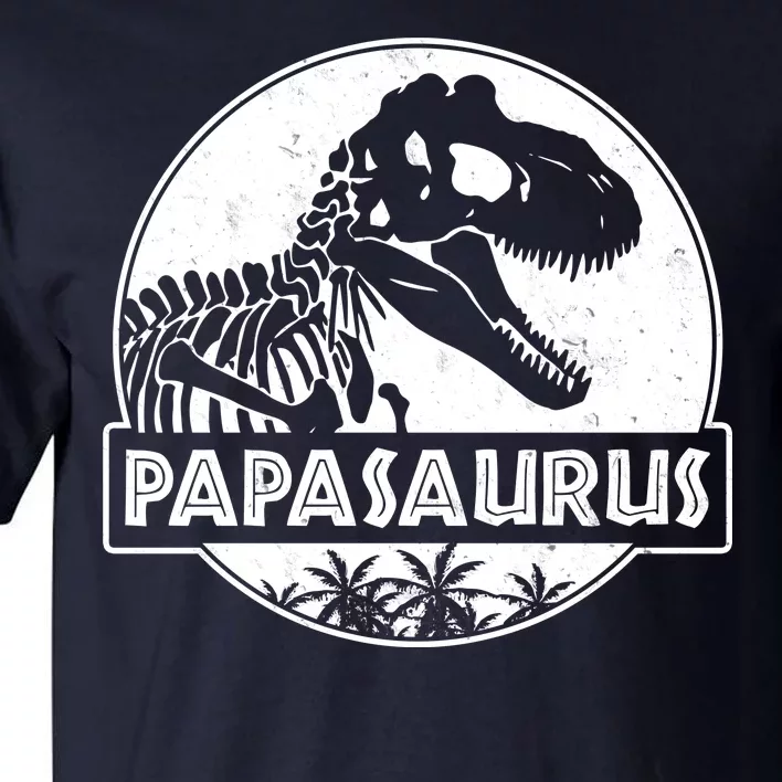 Cool Father's Day Papasaurus Emblem Tall T-Shirt