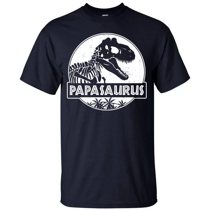 Cool Father's Day Papasaurus Emblem Tall T-Shirt