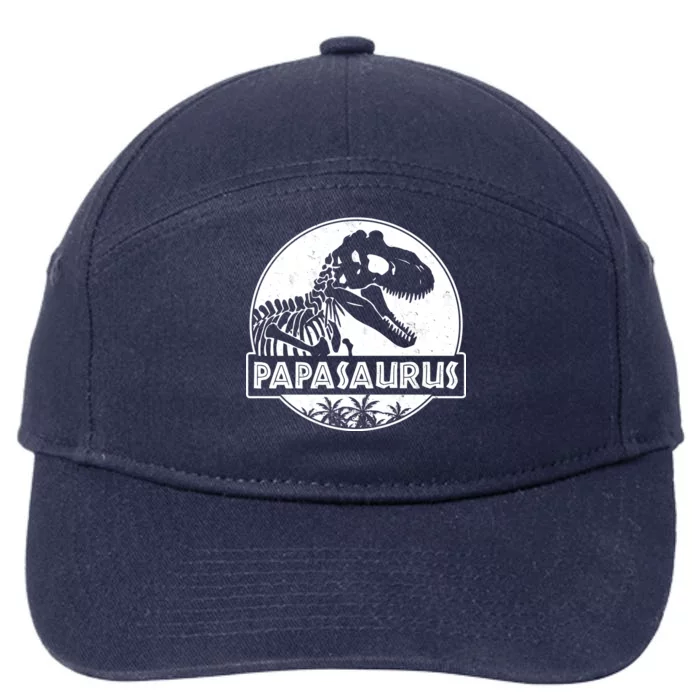 Cool Father's Day Papasaurus Emblem 7-Panel Snapback Hat